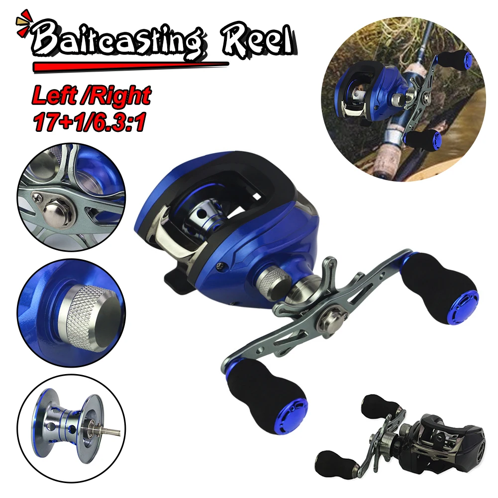 Baitcasting Reel Lightweight Fishing Reel 8KG Max Drag 6.3:1 Ratio Adjustable Magnetic Brake System Saltwater Freshwater Reel
Baitcasting Reel Lightweight Fishing Reel 8KG Max Drag 6.3:1 Ratio Adjustable Magnetic Brake System Saltwater Freshwater Reel