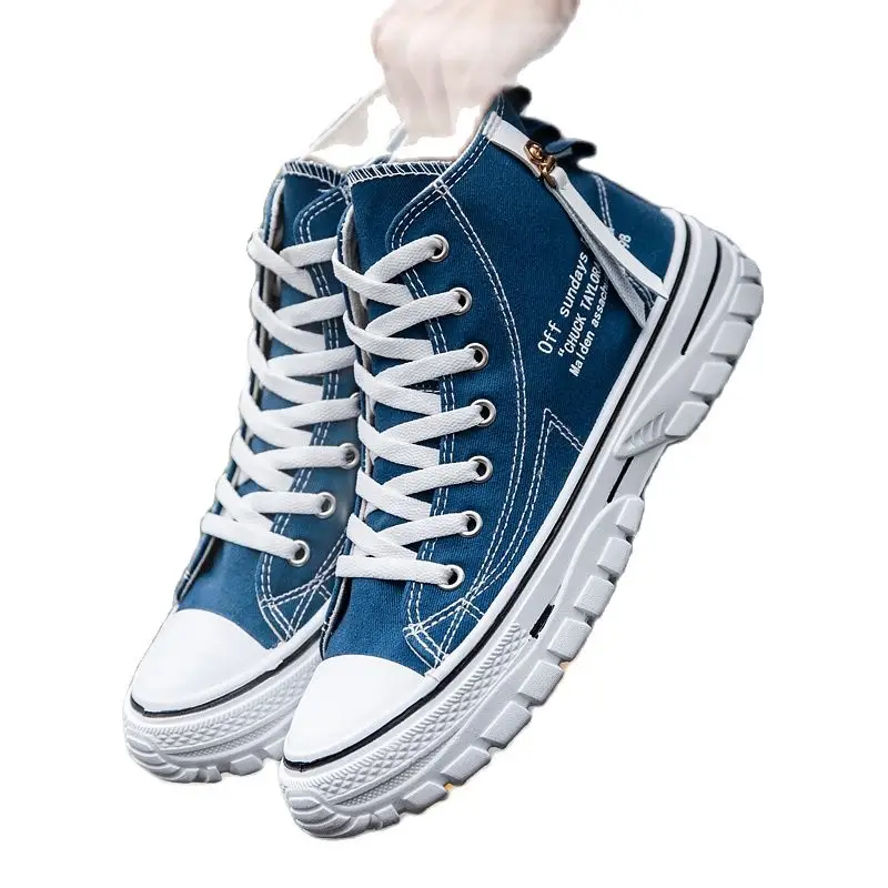 Men's Canvas Shoes High Top Flat Shoes for Men Blue Black Sneakers Board Shoes Espadrilles Canvas Sneakers
Men's Canvas Shoes High Top Flat Shoes for Men Blue Black Sneakers Board Shoes Espadrilles Canvas Sneakers