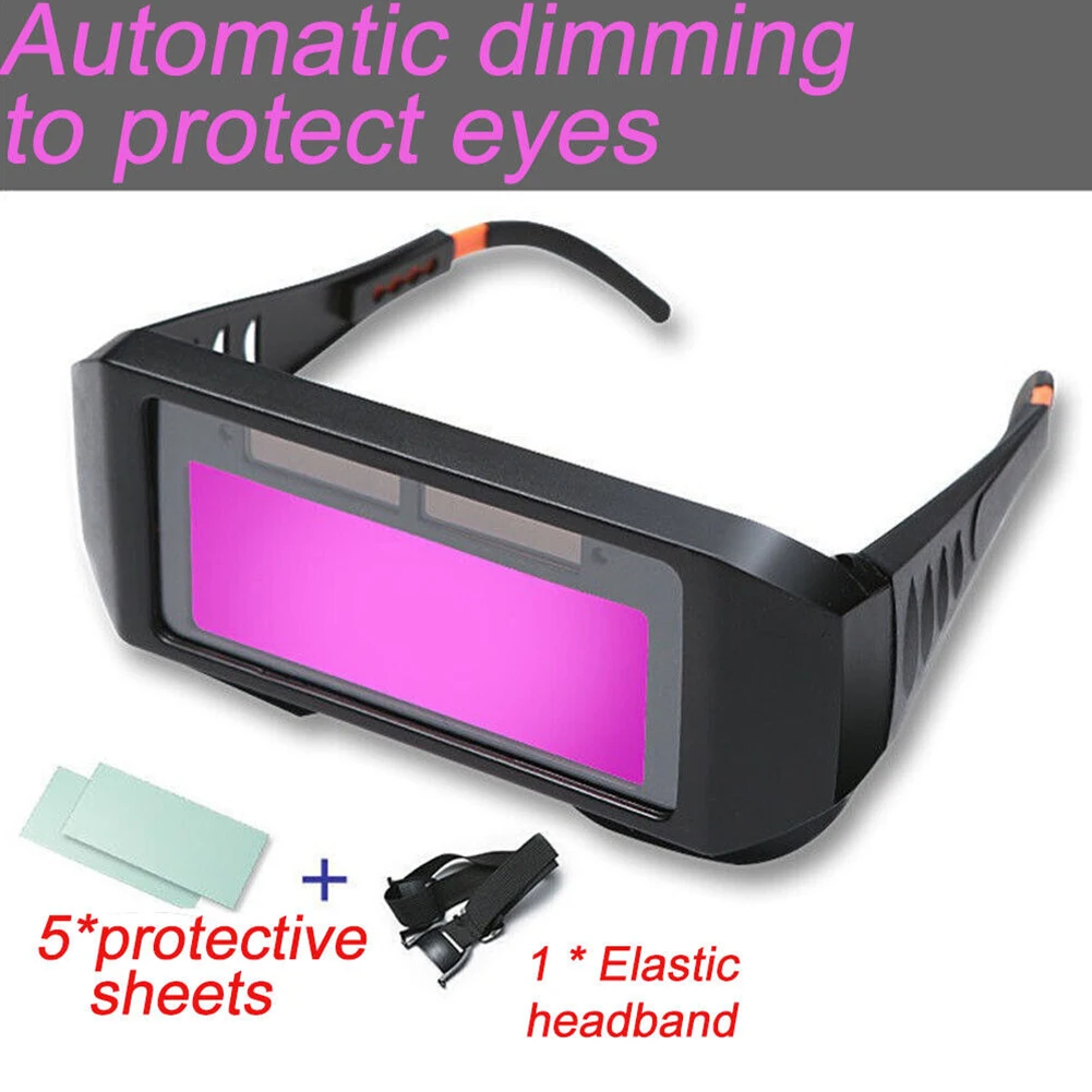 Auto Dimming Welder Glasses Goggles Protective Sheet Elastic Headband Shockproof Protect Eyes 152 * 65mm For Welding Cutting
Auto Dimming Welder Glasses Goggles Protective Sheet Elastic Headband Shockproof Protect Eyes 152 * 65mm For Welding Cutting