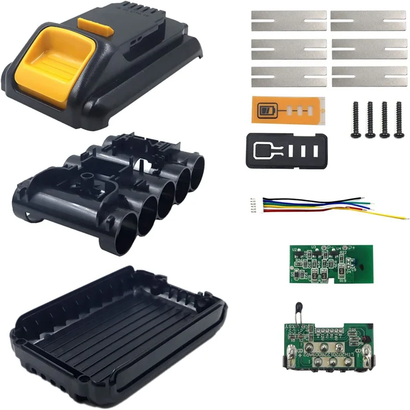 18V 20V 5-Cell 21700 Battery Case Replacement Parts Cover for DCB200 DCB201 DCB203 DCB204 Battery Repair DIY Kit
18V 20V 5-Cell 21700 Battery Case Replacement Parts Cover for DCB200 DCB201 DCB203 DCB204 Battery Repair DIY Kit