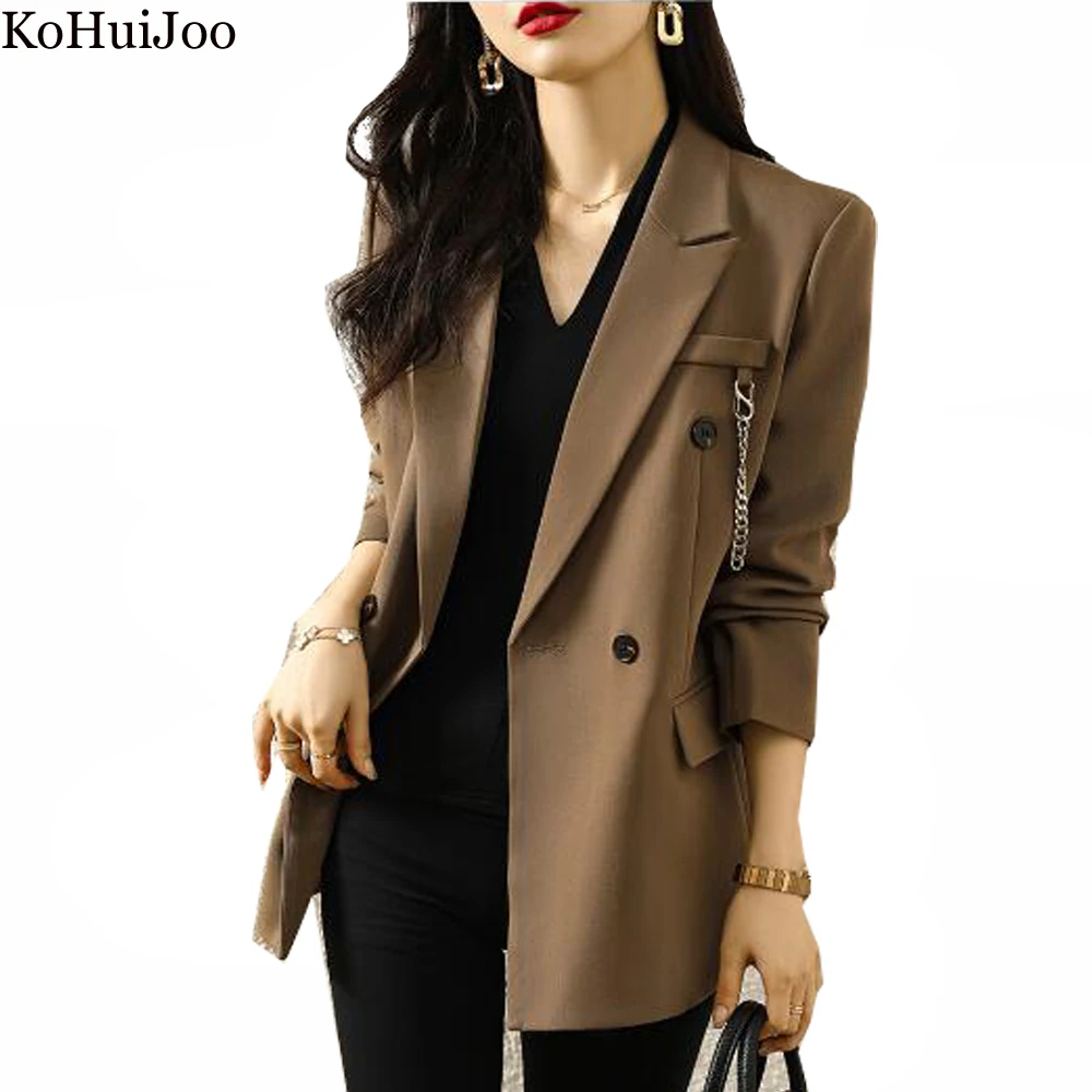 KoHuiJoo Casual Loose Korean Suit Jacket Women Blazer Spring Autumn 2022 Fashion Plus Size Solid Double Breasted Formal Coat
KoHuiJoo Casual Loose Korean Suit Jacket Women Blazer Spring Autumn 2022 Fashion Plus Size Solid Double Breasted Formal Coat