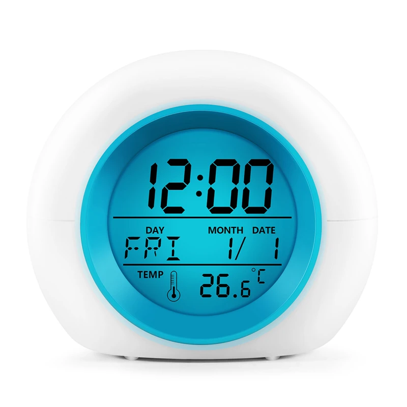 Kids Alarm Clock - Wake Up Light Digital Clock With 7 Colors Changing, Press Control And Snooze Function For Bedrooms
Kids Alarm Clock - Wake Up Light Digital Clock With 7 Colors Changing, Press Control And Snooze Function For Bedrooms