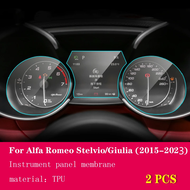 Для Alfa Romeo Stelvio Giulia 2015 + салон автомобиля, приборная панель, мембранная ЖК-экран, защитная пленка из ТПУ против царапин
Для Alfa Romeo Stelvio Giulia 2015 + салон автомобиля, приборная панель, мембранная ЖК-экран, защитная пленка из ТПУ против царапин