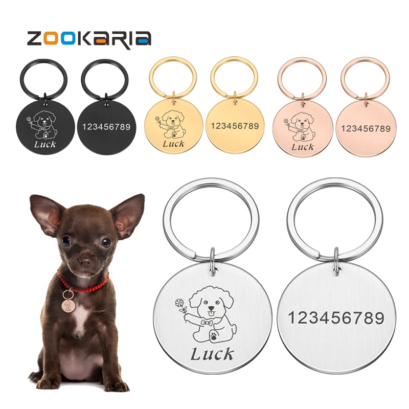 Dog ID Tag Personalized Name Tags Custom Free Engraved Nameplate Anti-lost Pendant Name Tags Metal Keyring for Pet Puppy Collar
Dog ID Tag Personalized Name Tags Custom Free Engraved Nameplate Anti-lost Pendant Name Tags Metal Keyring for Pet Puppy Collar