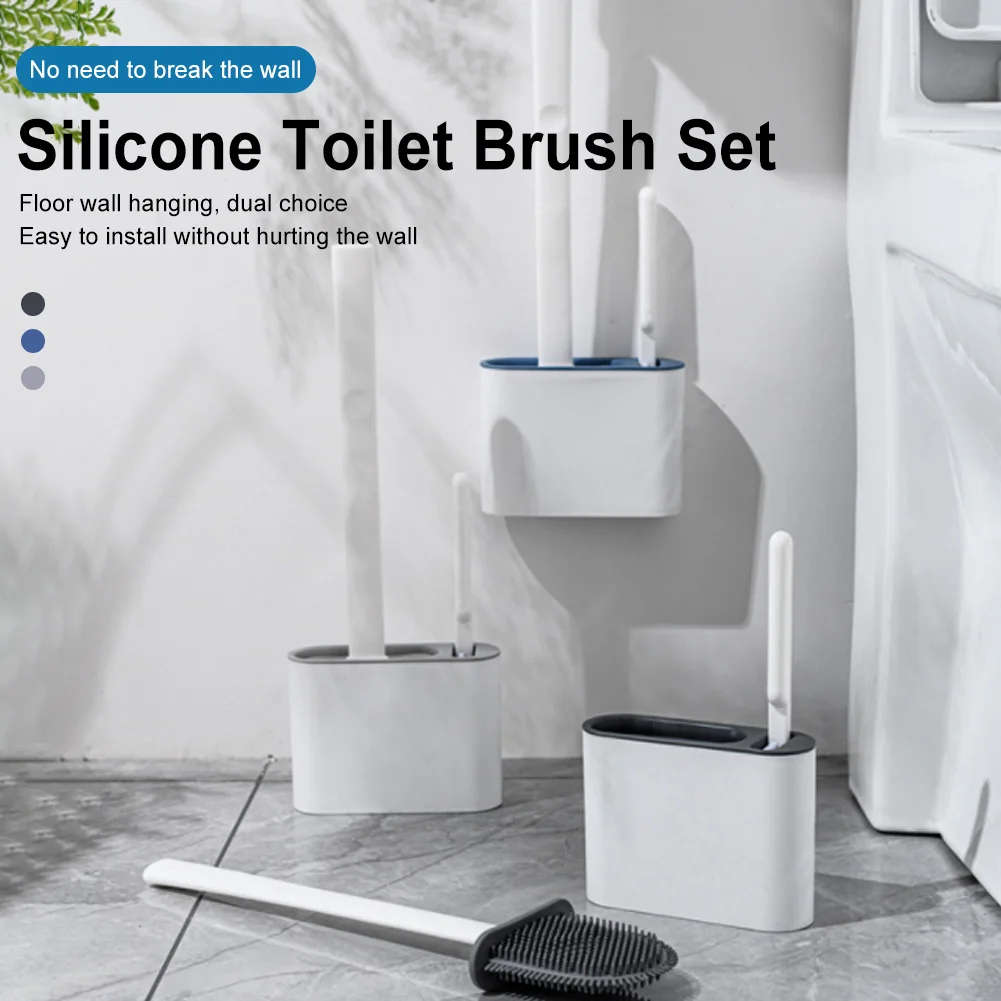 Silicone Toilet Brush Wall Hanging Toilet Bowl Brush With Holder Silicone Bristles Brush Bathroom Cleaning Tools Accessories
Silicone Toilet Brush Wall Hanging Toilet Bowl Brush With Holder Silicone Bristles Brush Bathroom Cleaning Tools Accessories