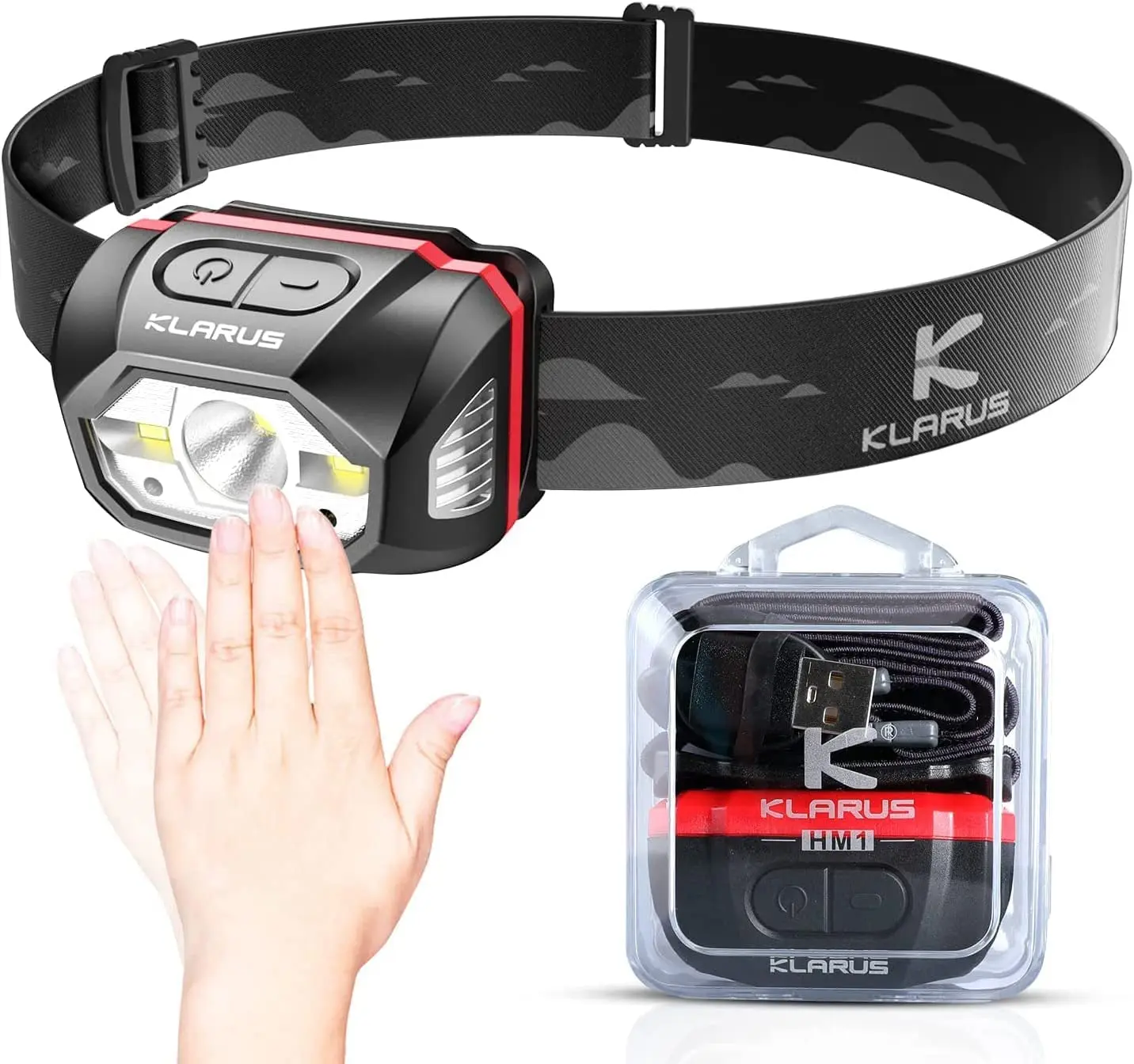 HM1 Rechargeable Headlamp Flashlight LED Head Lamp 440 Lumens 5 Modes Motion Sensor Head Light
HM1 Rechargeable Headlamp Flashlight LED Head Lamp 440 Lumens 5 Modes Motion Sensor Head Light