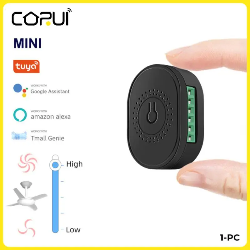 Умный мини-вентилятор CoRui Tuya, Wi-Fi переключатель скорости потолочного вентилятора «сделай сам», дистанционное управление через приложение, работает с Alexa Google home
Умный мини-вентилятор CoRui Tuya, Wi-Fi переключатель скорости потолочного вентилятора «сделай сам», дистанционное управление через приложение, работает с Alexa Google home