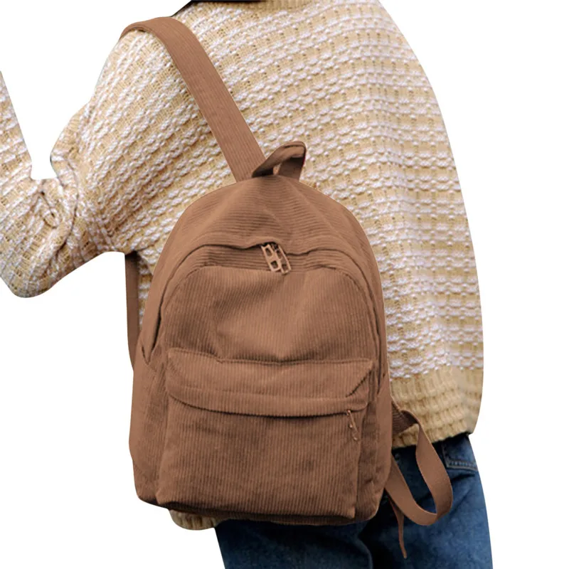 Corduroy Backpack Fashion Women Bookbags Pure Color Shoulder Bag Teenger Girl Travel Bags Female Mochila Striped Rucksack
Corduroy Backpack Fashion Women Bookbags Pure Color Shoulder Bag Teenger Girl Travel Bags Female Mochila Striped Rucksack
