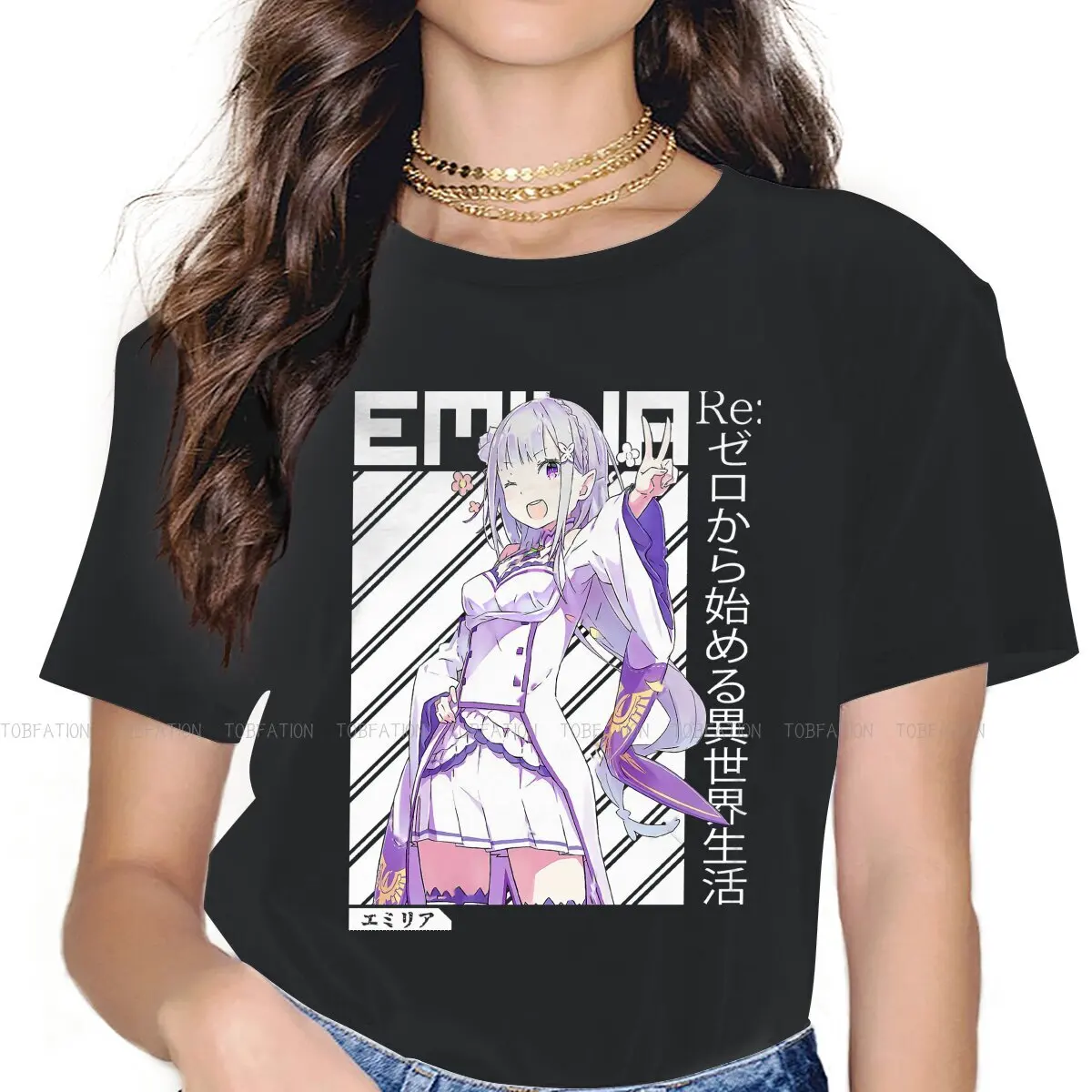 Оригинальная женская одежда Emilia, футболка большого размера ReZero Start Life in other World, винтажные женские блузы в стиле Харадзюку
Оригинальная женская одежда Emilia, футболка большого размера ReZero Start Life in other World, винтажные женские блузы в стиле Харадзюку