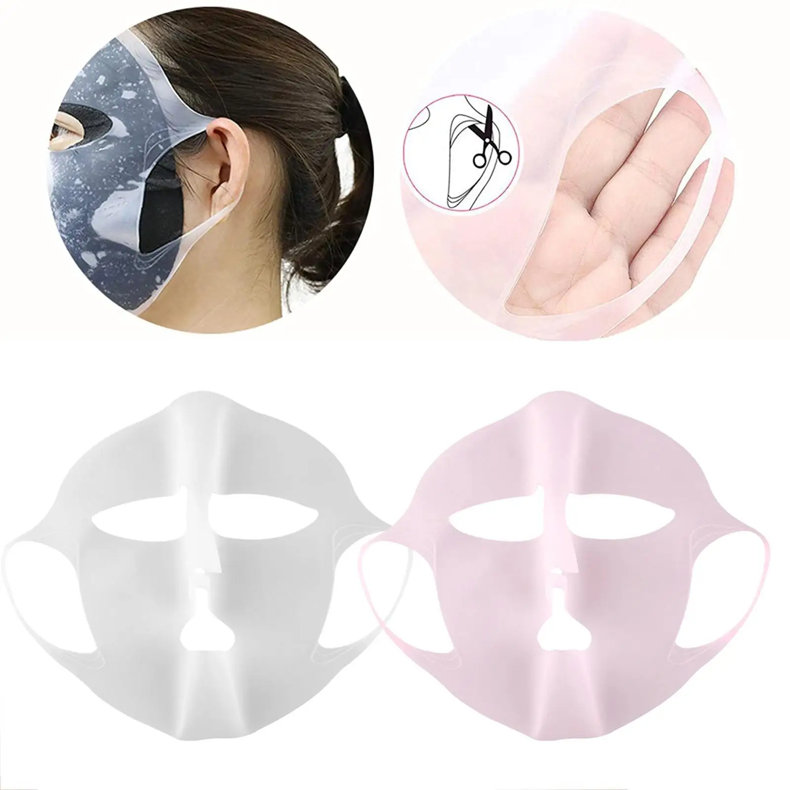 Silicone Face Mask Sheet Mask Moisturizing Anti-off Mask Ear Fixed Prevent Essence Evaporating Reusable Mask for Face Skin Care
Silicone Face Mask Sheet Mask Moisturizing Anti-off Mask Ear Fixed Prevent Essence Evaporating Reusable Mask for Face Skin Care