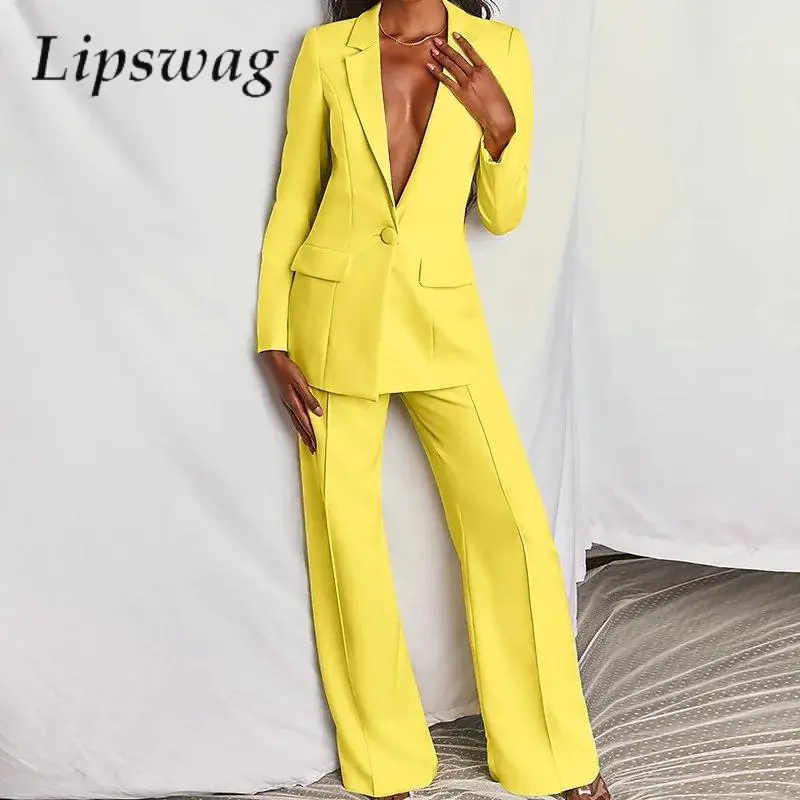 Autumn Women Casual Solid 2pc Outfit Fashion Commuting Suit Blazer Set Elegant Lapel Long Sleeve Coat Top And Straight Pants Set
Autumn Women Casual Solid 2pc Outfit Fashion Commuting Suit Blazer Set Elegant Lapel Long Sleeve Coat Top And Straight Pants Set