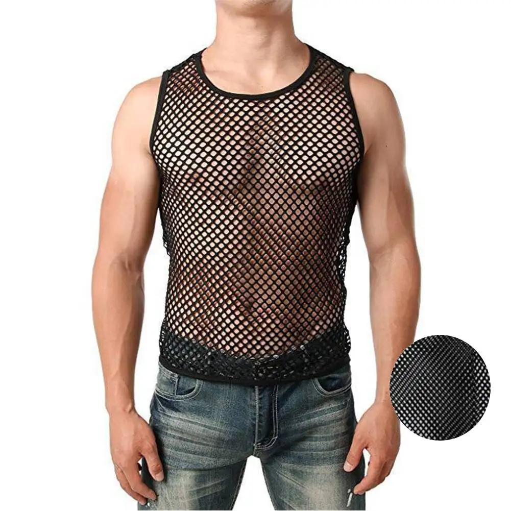 Mens Sexy Mesh Sheer Fishnet Tank Tops Summer Hollow Gym Training Tanks Top Male Sexy Fish Net Muscle Slim Fit Tee Tanks Vest
Mens Sexy Mesh Sheer Fishnet Tank Tops Summer Hollow Gym Training Tanks Top Male Sexy Fish Net Muscle Slim Fit Tee Tanks Vest