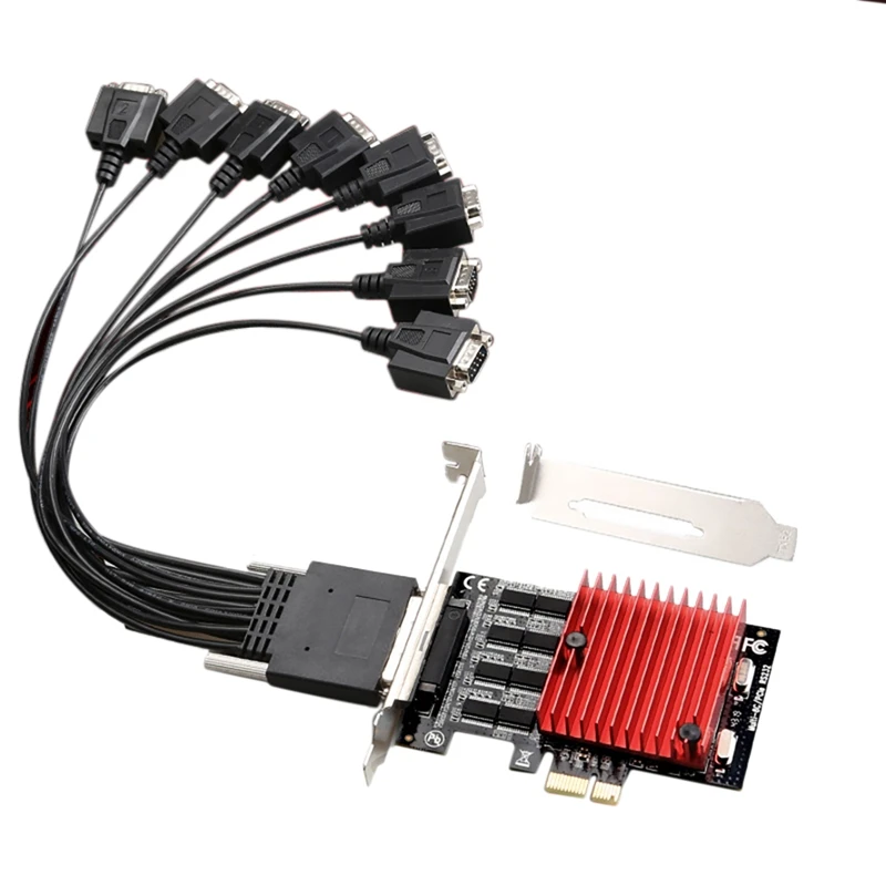 Плата расширения PCIE к 8-порту RS232, 8-портовая серийная карта DB9, 8-чипсет PCI-Express, карта управления
Плата расширения PCIE к 8-порту RS232, 8-портовая серийная карта DB9, 8-чипсет PCI-Express, карта управления