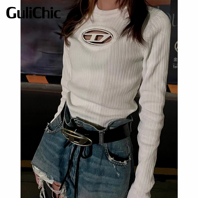 9.2 GuliChic Women High Street Hollow Out Letter Slim Short Long Sleeve Knitted T-Shirt Knitwear
9.2 GuliChic Women High Street Hollow Out Letter Slim Short Long Sleeve Knitted T-Shirt Knitwear