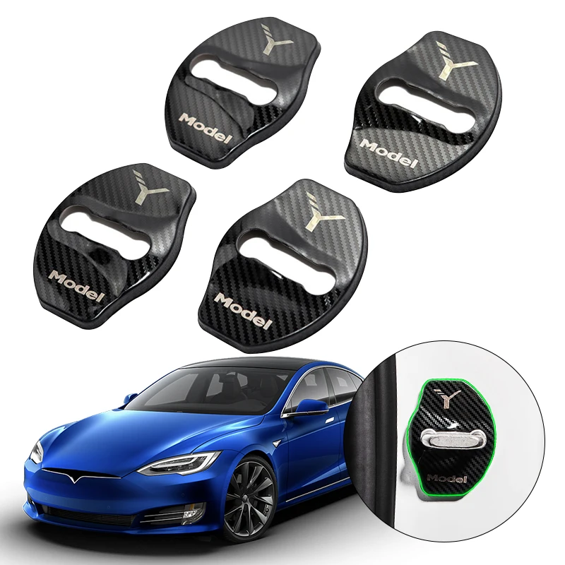 4 PCs/set Car Door Lock Buckle Cover Carbon Fiber Metal Sticker Automobile decoration For Tesla Model 3 Model Y Auto Style
4 PCs/set Car Door Lock Buckle Cover Carbon Fiber Metal Sticker Automobile decoration For Tesla Model 3 Model Y Auto Style