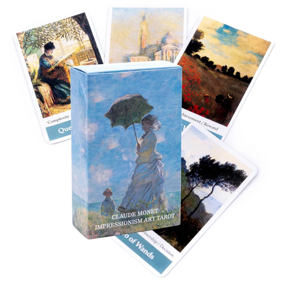 New Tarot Cards Deck Oracles Cards Claude Monet Impressionism Art Tarot Card Game Party for Women Girls Cards Game Board Game
New Tarot Cards Deck Oracles Cards Claude Monet Impressionism Art Tarot Card Game Party for Women Girls Cards Game Board Game