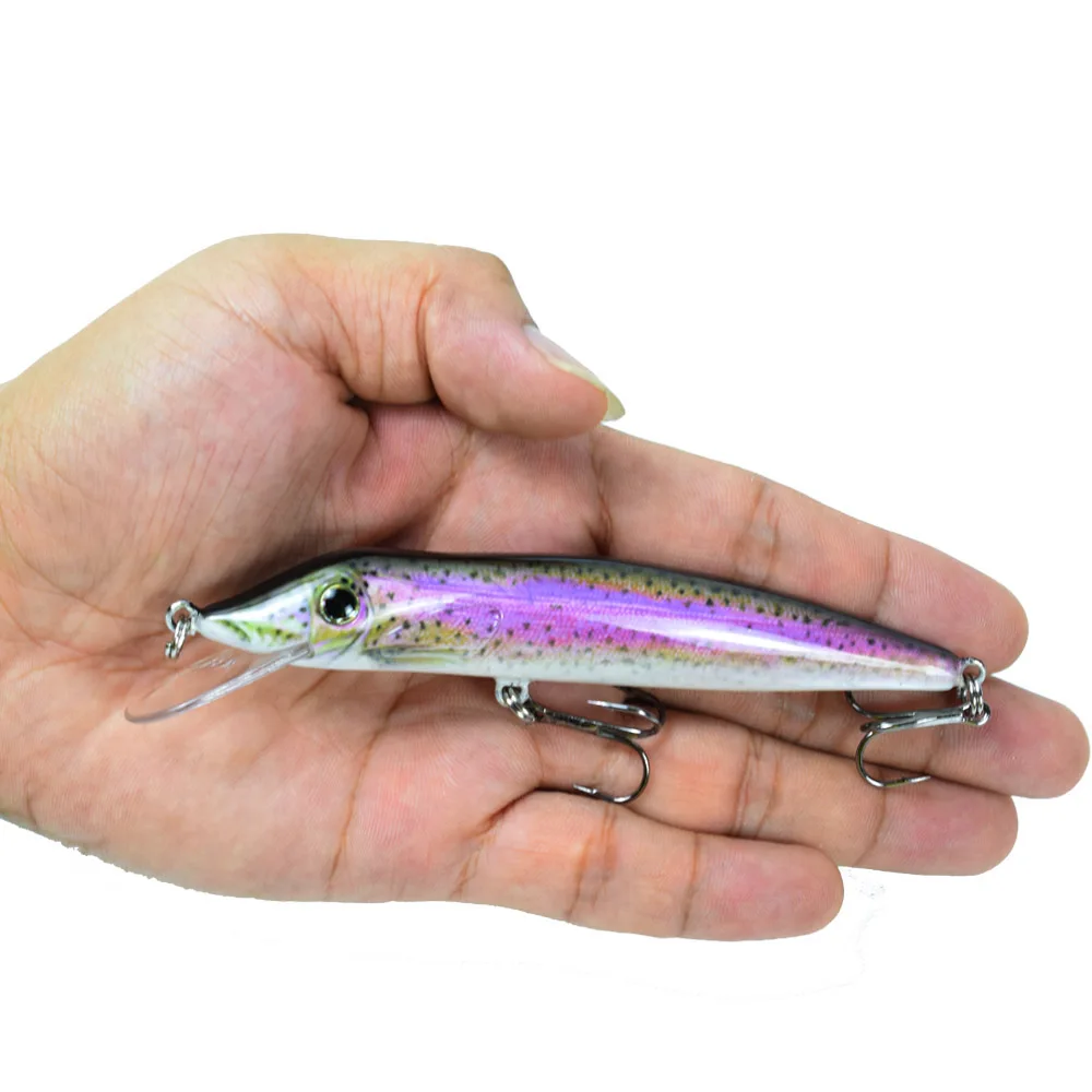125MM 13G Hard Jerkbait Minnow Fishing Lures Slim Long Body Floating Wobbler Fishing Bait Treble Hooks 3D Eyes Pike Pesca
125MM 13G Hard Jerkbait Minnow Fishing Lures Slim Long Body Floating Wobbler Fishing Bait Treble Hooks 3D Eyes Pike Pesca