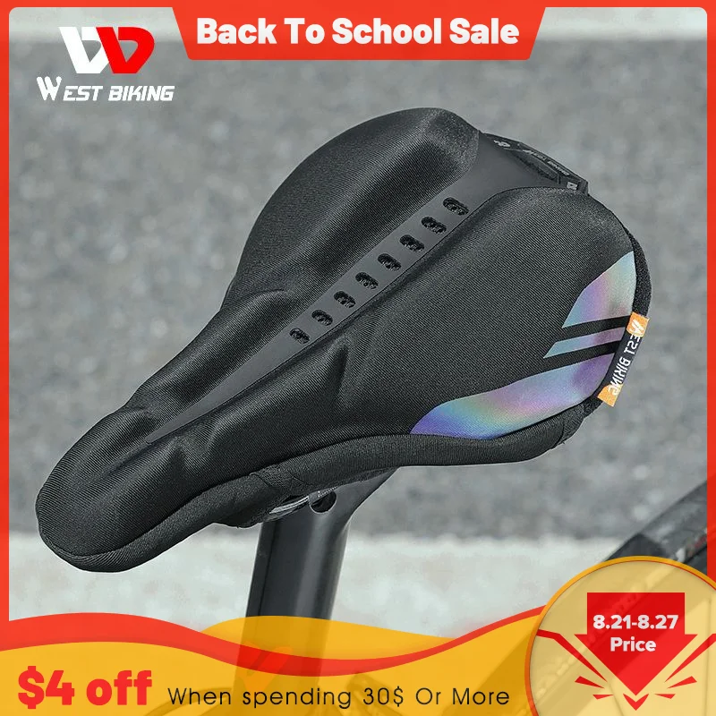 WEST BIKING Comfortable Bicycle Seat Cover Silicone+Temperature Memory Sponge Painless Short Nose Saddle Cover MTB Road Bike 
WEST BIKING Comfortable Bicycle Seat Cover Silicone+Temperature Memory Sponge Painless Short Nose Saddle Cover MTB Road Bike