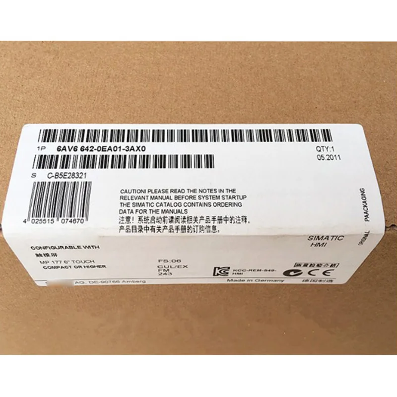 Brand new original 6AV6642-0EA01-3AX0 HMI MP 177 5.7 inch touch screen in stock
Brand new original 6AV6642-0EA01-3AX0 HMI MP 177 5.7 inch touch screen in stock