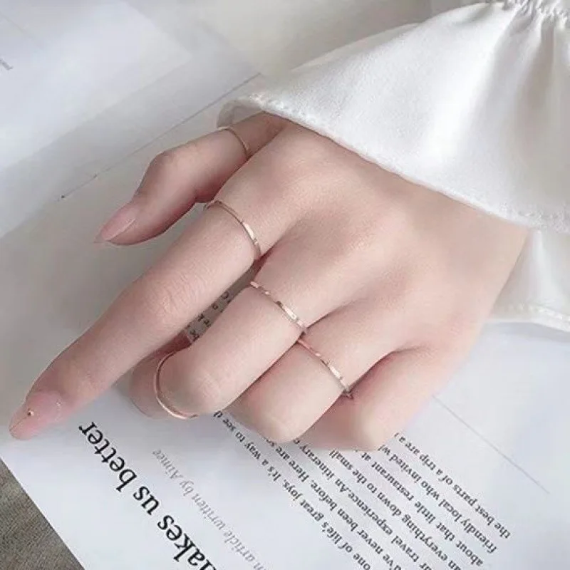 Simple 1mm Thin Titanium Steel Delicately Stacked Couple Ring, Women's, Men's Fashion Classic Lover Finger Jewelry Gift 2023
Simple 1mm Thin Titanium Steel Delicately Stacked Couple Ring, Women's, Men's Fashion Classic Lover Finger Jewelry Gift 2023