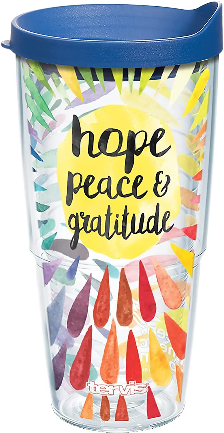 Hope Peace Gratitude Fashion Double wall insulated travel cup keeps drinks cold and warm, 850 g, transparent Water Bottles Cup
Hope Peace Gratitude Fashion Double wall insulated travel cup keeps drinks cold and warm, 850 g, transparent Water Bottles Cup