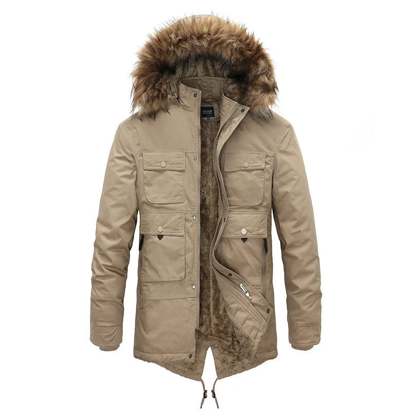 Thicken New Winter Jacket Men's Fur Collar Hooded Warm Parka Coat Male Casual Outwear Plus Fleece Thicken Man Clothing
Thicken New Winter Jacket Men's Fur Collar Hooded Warm Parka Coat Male Casual Outwear Plus Fleece Thicken Man Clothing