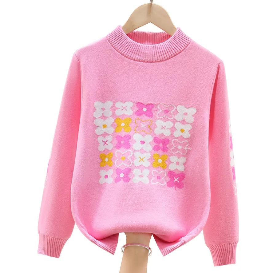 Teenager Cotton Sweaters For Girl Korean Fashion Flower Pattern Kids Knitted Warm Pullover For Age 4-15 Years Quality Clothes
Teenager Cotton Sweaters For Girl Korean Fashion Flower Pattern Kids Knitted Warm Pullover For Age 4-15 Years Quality Clothes
