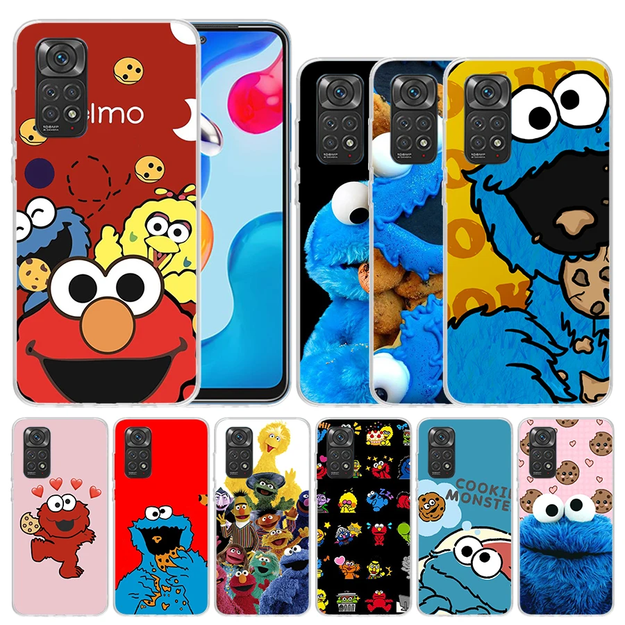 

Sesame Street Cookie Soft Cover for Xiaomi Redmi Note 12 11S 11T 11E 10S 10 Pro Print Phone Case 11 9S 9 9T 8 8T 7 6 5 Plus Coqu