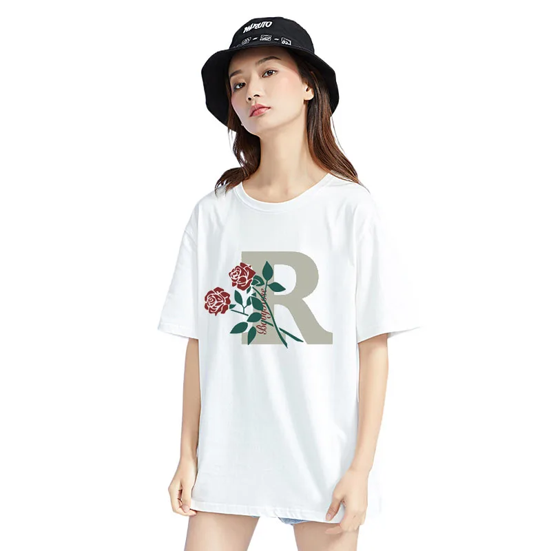 Lovely Rose Print Women T Shirt Tee 100% Cotton 2023 Summer Korean Fashion O-neck Short Sleeve Tshirt Tops For Couple Clothes
Lovely Rose Print Women T Shirt Tee 100% Cotton 2023 Summer Korean Fashion O-neck Short Sleeve Tshirt Tops For Couple Clothes