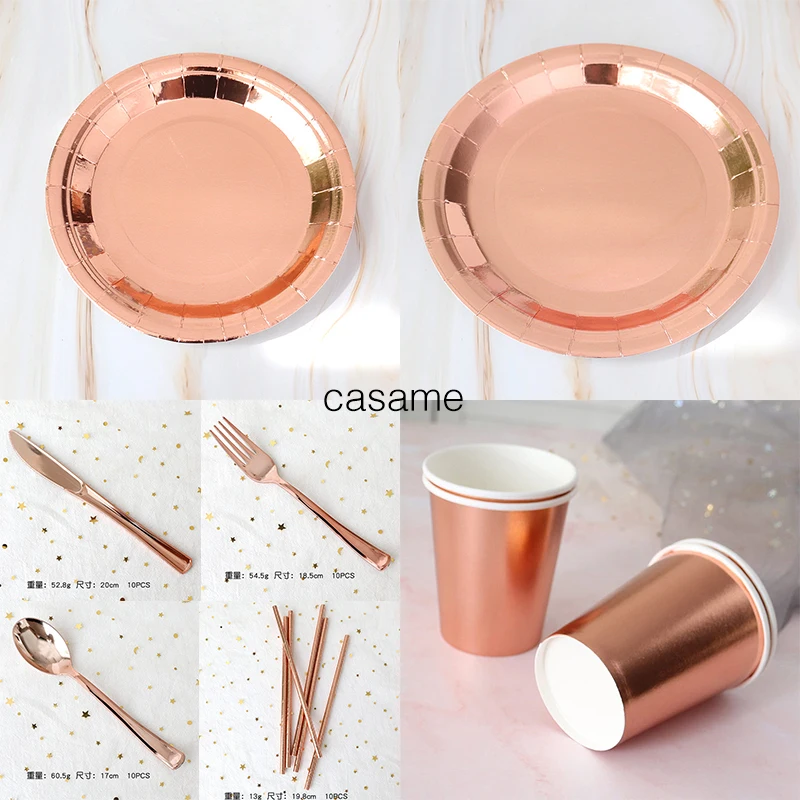 Rose Gold Party Disposable Tableware Set Paper Plate Cup Kids Adult Birthday Wedding Bachelorette Party Decoration Baby Shower
Rose Gold Party Disposable Tableware Set Paper Plate Cup Kids Adult Birthday Wedding Bachelorette Party Decoration Baby Shower