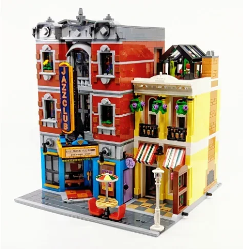 New Creating Jazz Club Expert Pizza Shop Model Modular House Building Blocks Compatible 10312 Street View Toys For Kids Adults
New Creating Jazz Club Expert Pizza Shop Model Modular House Building Blocks Compatible 10312 Street View Toys For Kids Adults