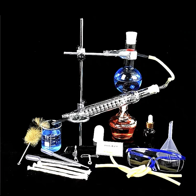 150ml Glass Essential Oil Steam Distilling Lab Apparatus Hydrosol Distillation Chemistry Teaching Equipment
150ml Glass Essential Oil Steam Distilling Lab Apparatus Hydrosol Distillation Chemistry Teaching Equipment