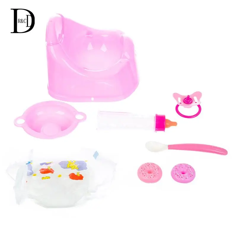 7pcs Milk Bottle + Sit Down Suit Pacifiers, Plates, Diapers Fit For 43cm/17inch Baby Doll Accessories
7pcs Milk Bottle + Sit Down Suit Pacifiers, Plates, Diapers Fit For 43cm/17inch Baby Doll Accessories
