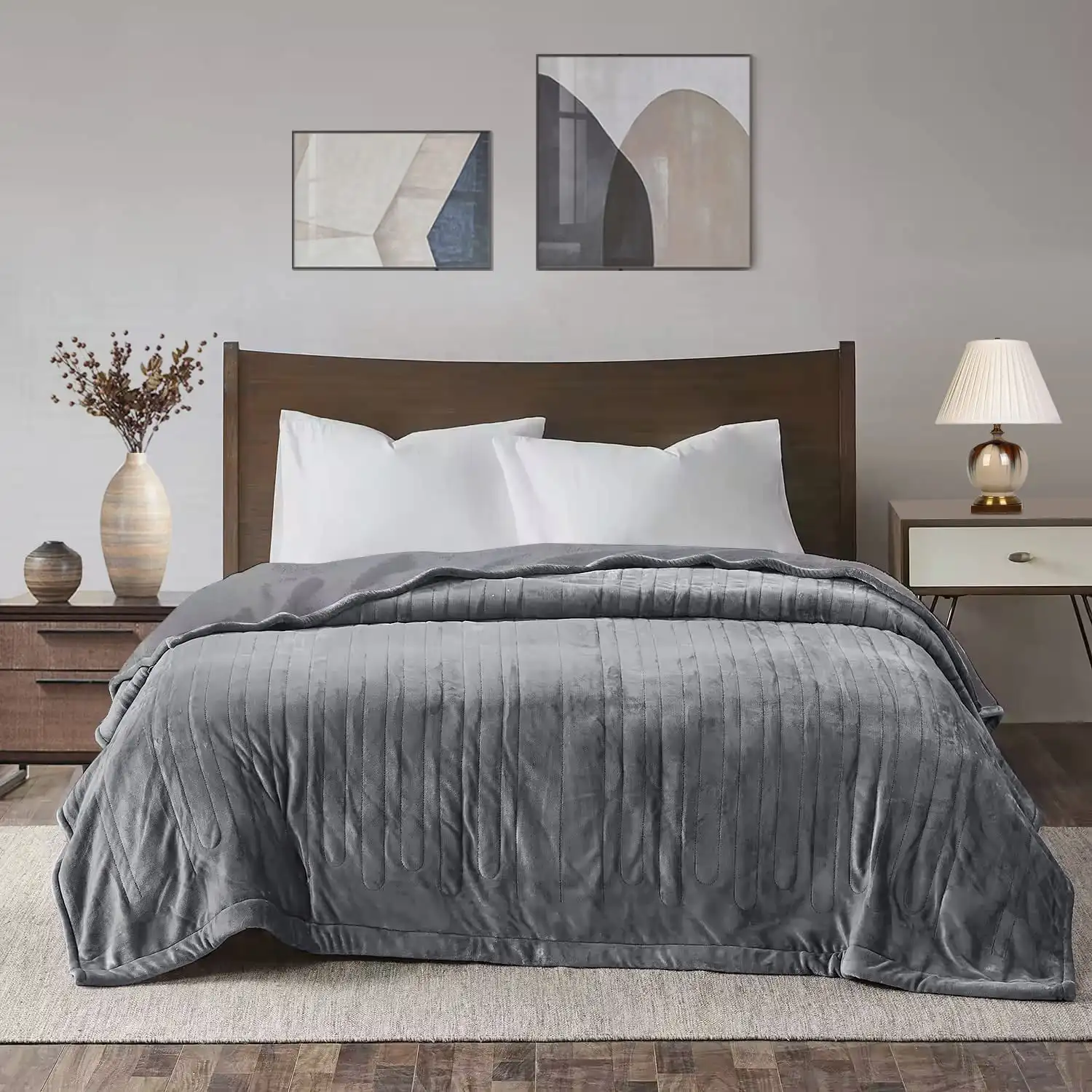 Electric Blanket King Size 90"x100" Flannel Heated Throw Blanket, Dual Controls Setting Electric Blanket, 10 Heating Levels, 12H
Electric Blanket King Size 90"x100" Flannel Heated Throw Blanket, Dual Controls Setting Electric Blanket, 10 Heating Levels, 12H