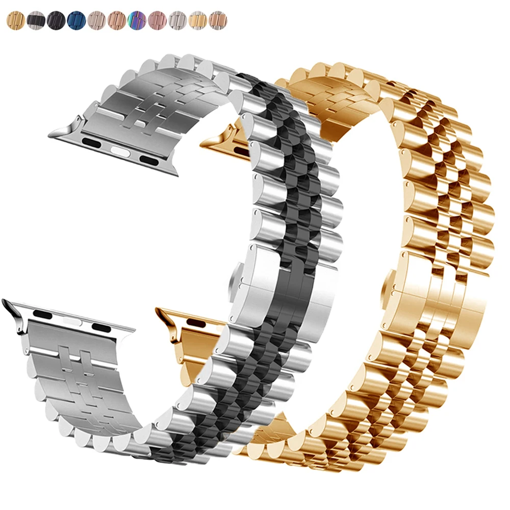 Metal Strap for iwatch 42mm 38mm Stainless Steel Bracelet for Apple Watch Series 7 SE/6/5/4/3/2/1 Wristband 40mm 44mm 41mm 45mm
Metal Strap for iwatch 42mm 38mm Stainless Steel Bracelet for Apple Watch Series 7 SE/6/5/4/3/2/1 Wristband 40mm 44mm 41mm 45mm