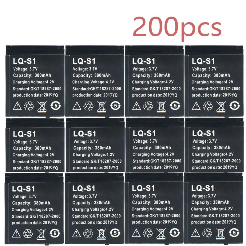 200pc Smart Watch Battery LQ-S1 3.7V 380mAh lithium Rechargeable Battery For Smart Watch QW09 DZ09 W8 Universal Watch Battery
200pc Smart Watch Battery LQ-S1 3.7V 380mAh lithium Rechargeable Battery For Smart Watch QW09 DZ09 W8 Universal Watch Battery