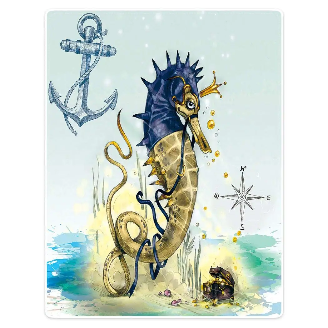 Soft Retro Sea Ocean Style Throw Blanket for Sofa Chair Bed Office Home Decorative and Gifts for Adults Sea Horse Blanket Cozy
Soft Retro Sea Ocean Style Throw Blanket for Sofa Chair Bed Office Home Decorative and Gifts for Adults Sea Horse Blanket Cozy