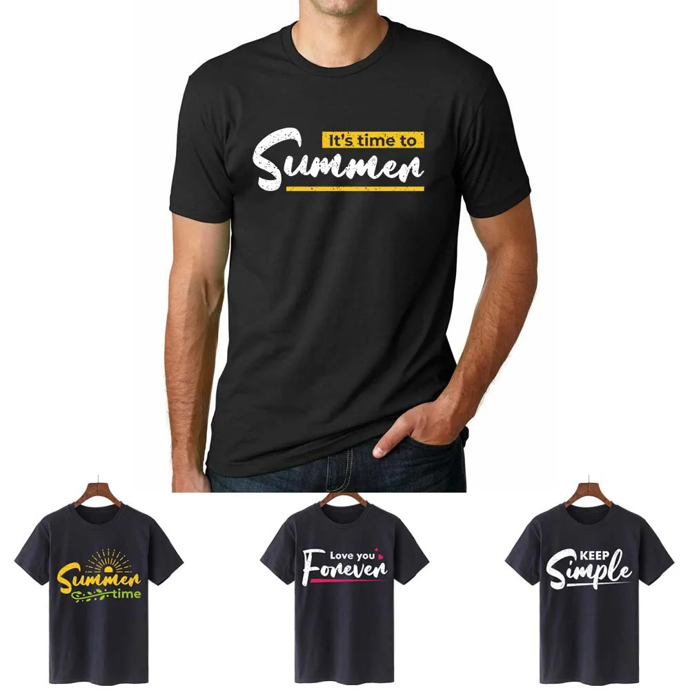 T-shirt Men's Short Sleeve Tops 2023 New Summer Round Neck Tees Phrase Print Clothing Shirts Casual Breathable All-match Tshirts
T-shirt Men's Short Sleeve Tops 2023 New Summer Round Neck Tees Phrase Print Clothing Shirts Casual Breathable All-match Tshirts