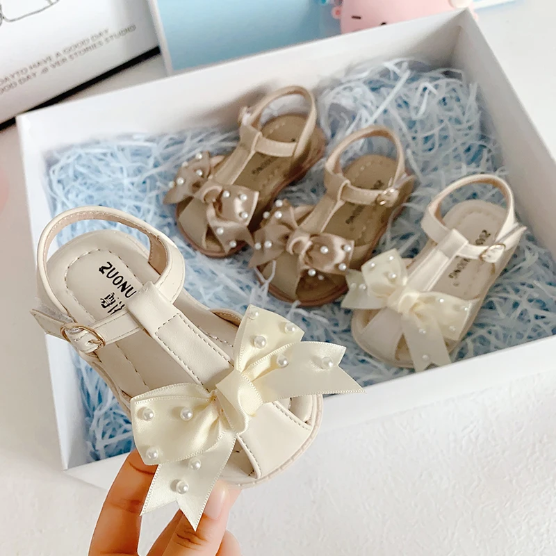 Summer Ribbon Bow Children's Sandals Pearl Solid Baby Girls Beach Shoes Anti Slip Soft Barefoot Toddler Kids Princess Sandals
Summer Ribbon Bow Children's Sandals Pearl Solid Baby Girls Beach Shoes Anti Slip Soft Barefoot Toddler Kids Princess Sandals