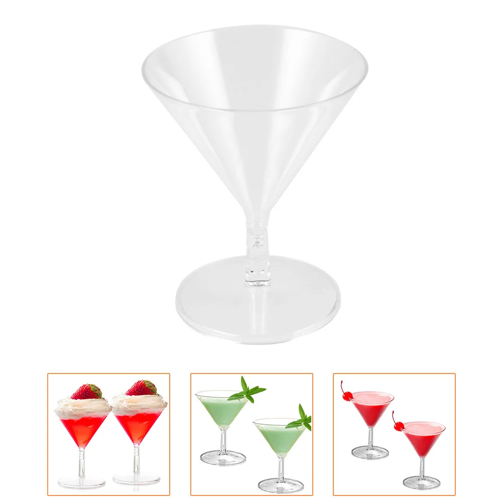 

10 Pcs Disposable Wineglass Drinking Cup Party Cocktail Whiskey Glasses Hard Plastic Bar Cups Champagne Abs