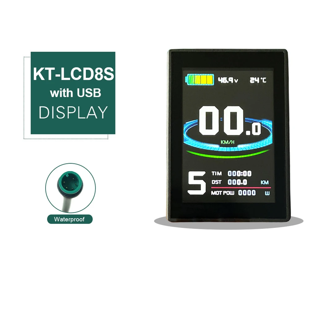 LCD Pannel Electric Bike Display Cycling Electric Bicycle Waterproof 1 Pcs 1* Black USB Interface For KT Controller
LCD Pannel Electric Bike Display Cycling Electric Bicycle Waterproof 1 Pcs 1* Black USB Interface For KT Controller