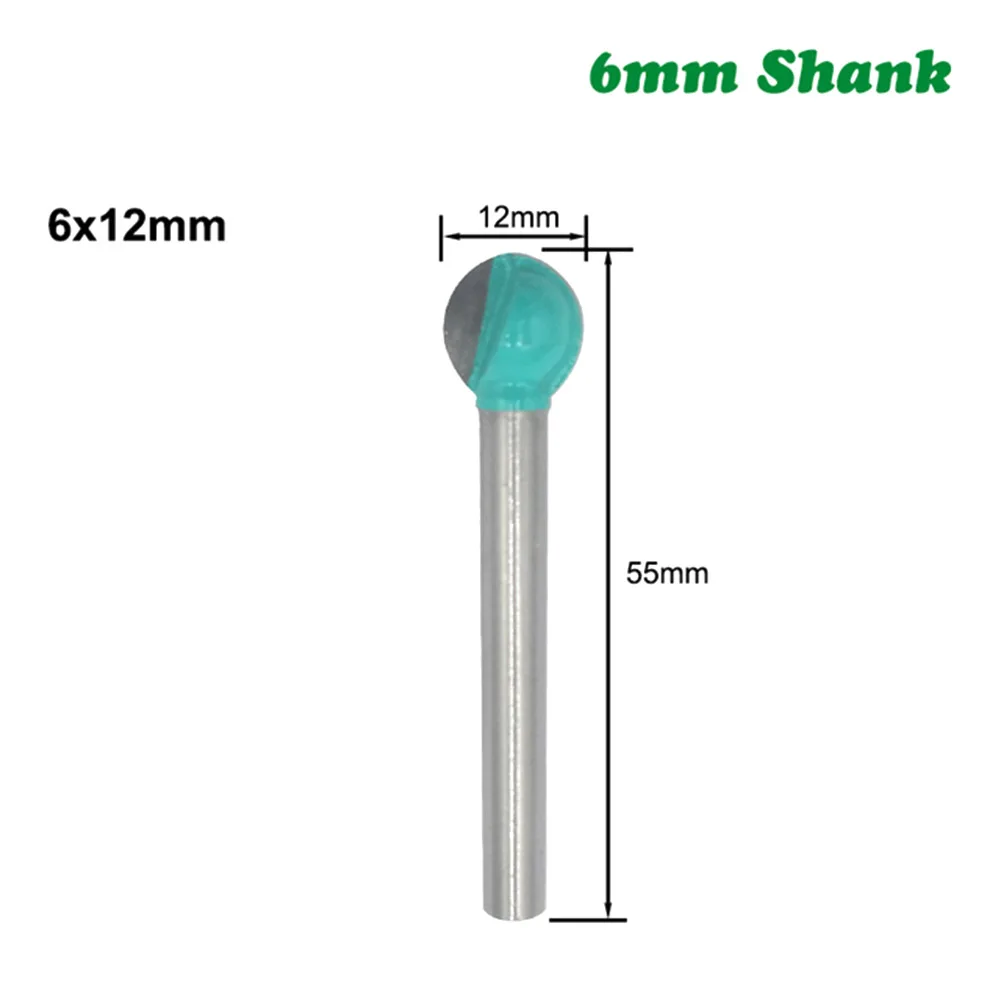 1 Pcs Carving Router Bit W/6mm Shank Ball Nose Round Bit Cove Milling Bit Radius Core For Woodworking Tools Accessories
1 Pcs Carving Router Bit W/6mm Shank Ball Nose Round Bit Cove Milling Bit Radius Core For Woodworking Tools Accessories