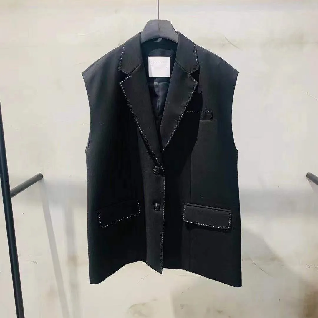 VANOVICH Korean Style Autumn 2023 New Fashion Loose Notched Single-breasted Sleeveless Vest Temperament Solid Color Casual Suit
VANOVICH Korean Style Autumn 2023 New Fashion Loose Notched Single-breasted Sleeveless Vest Temperament Solid Color Casual Suit