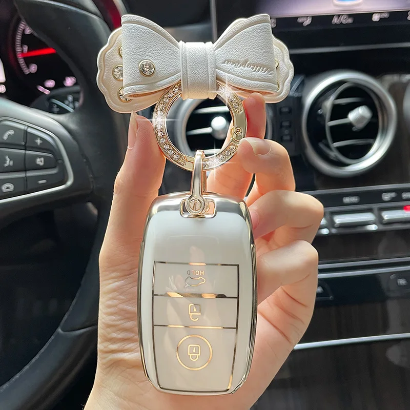 Bow Keyring And 3 Button Car Key Cover Case For Kia Optima Sorento Niro Soul 2015 2016 2017 2018 Kia KX3 KX5 K3S RIO Ceed Cerato
Bow Keyring And 3 Button Car Key Cover Case For Kia Optima Sorento Niro Soul 2015 2016 2017 2018 Kia KX3 KX5 K3S RIO Ceed Cerato