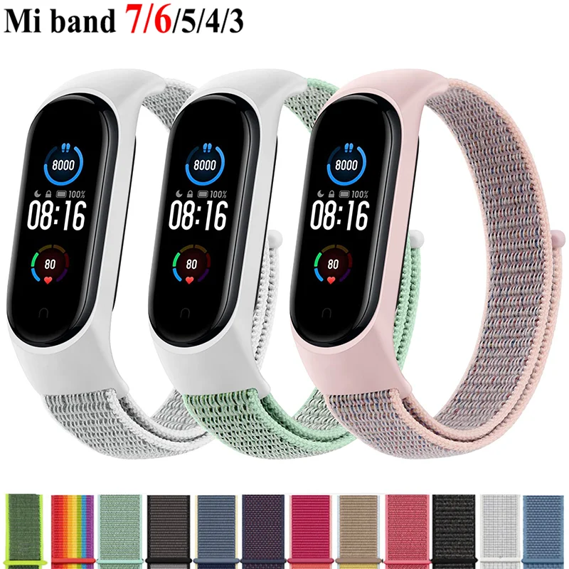 Браслет для mi band 7 6, нейлоновый спортивный ремешок для часов, браслет для xiaomi Mi band 5 4 3
Браслет для mi band 7 6, нейлоновый спортивный ремешок для часов, браслет для xiaomi Mi band 5 4 3