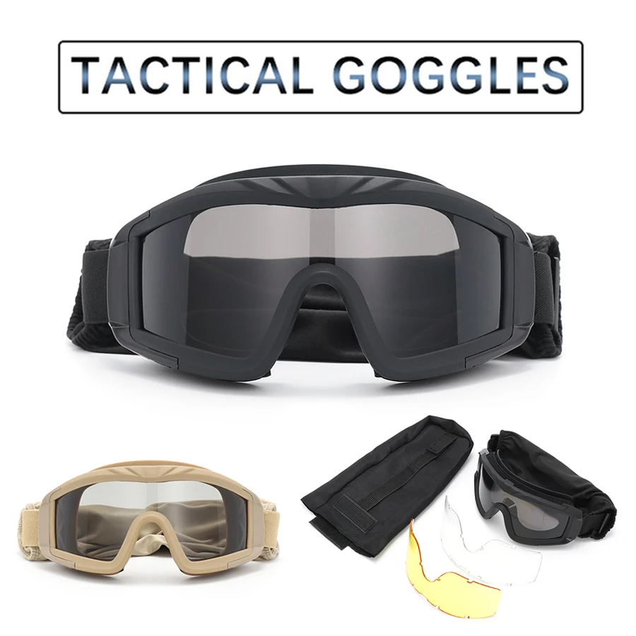 Outdoor sports protective glasses bulletproof tactical goggles shooting range shooting glasses explosion-proof 3 lenses UV400
Outdoor sports protective glasses bulletproof tactical goggles shooting range shooting glasses explosion-proof 3 lenses UV400
