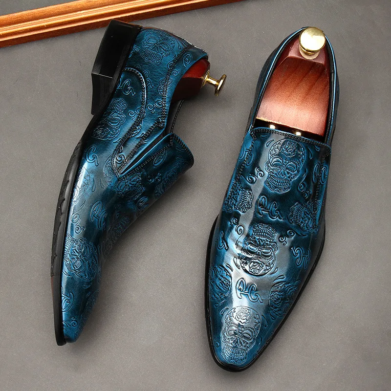 luxury Italy Brand Men Business Brogues Wedding Shoes Skull Pattern Pointed Toe Big Size 45 46 Men Formal Oxfords moccasins shoe
luxury Italy Brand Men Business Brogues Wedding Shoes Skull Pattern Pointed Toe Big Size 45 46 Men Formal Oxfords moccasins shoe