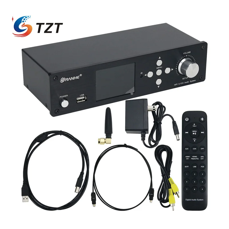 

TZT RH-899X Silvery/Black DSD Audio Player Lossless DTS/AC3 Decoding Audio Player HDMI Optical Fiber and Coaxial 5.1 Channel