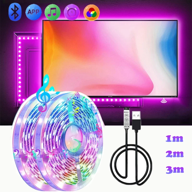 LED Strip Lights for Room 3-key Control RGB LED Tape Tv LEDBacklight SMD5050 5V USB Bedroom Decoration 1m 2m 3m Christmas Lights 
LED Strip Lights for Room 3-key Control RGB LED Tape Tv LEDBacklight SMD5050 5V USB Bedroom Decoration 1m 2m 3m Christmas Lights
