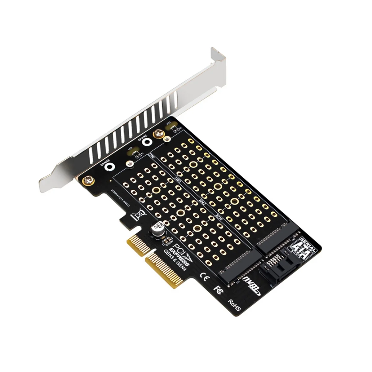 M.2 NVMe NGFF SSD To PCIE SATA Adapter PCIE To M2/M.2 Adapter SATA M.2 SSD PCIE Adapter M Key B Key B+M Key
M.2 NVMe NGFF SSD To PCIE SATA Adapter PCIE To M2/M.2 Adapter SATA M.2 SSD PCIE Adapter M Key B Key B+M Key